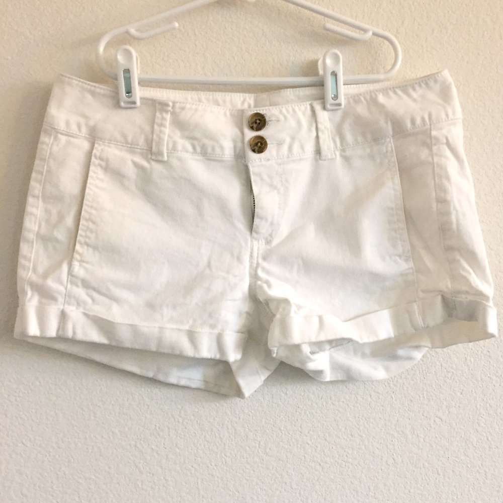 Summery white jean shorts